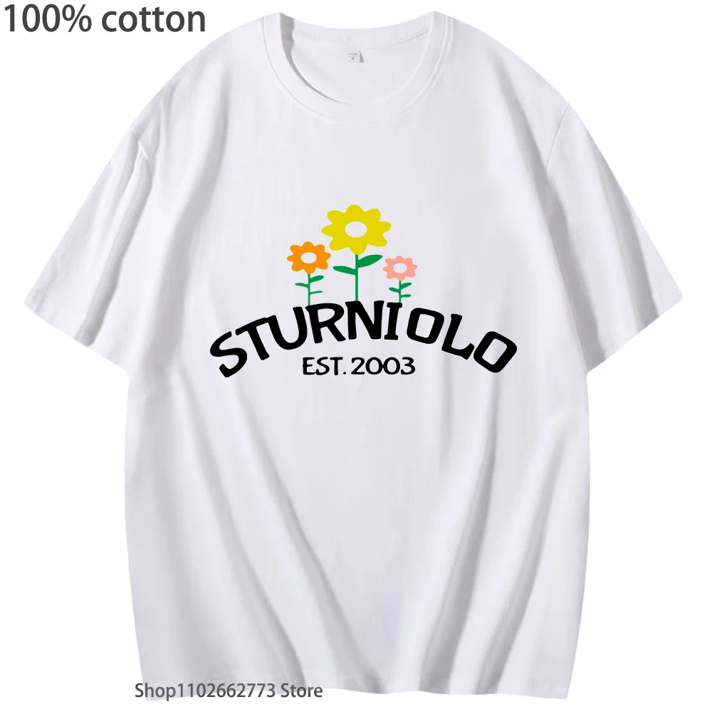 

Sturniolo Triplets Clothes Flowers Print Tshirt 100%Cotton Mens Short Sleeve Casual O-neck Tee Kawaii Graphic Top Women Clothing