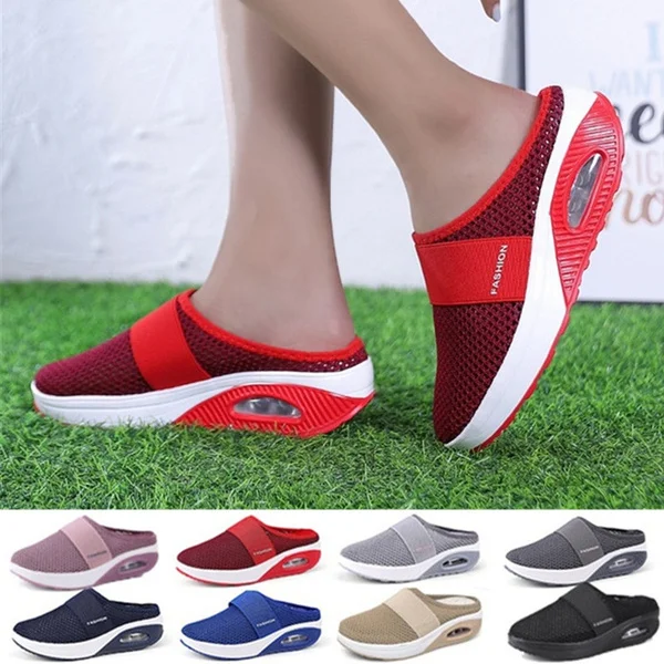 

Women's Lightweight Beach Shoes Outdoor Slippers Casual Air Cushion Mesh Sneaker Sandals for Female