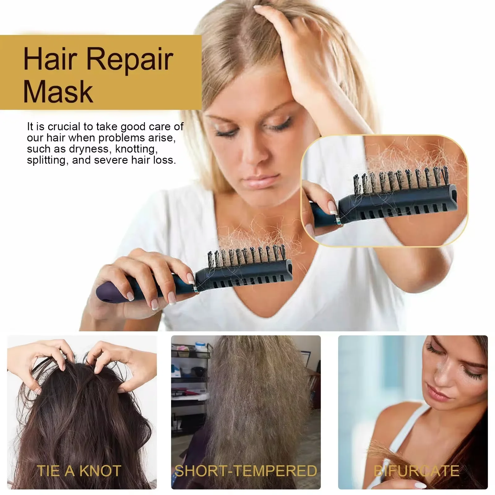 Волшебная кератиновая маска для волос сглаживающий блестящий крем выпрямления