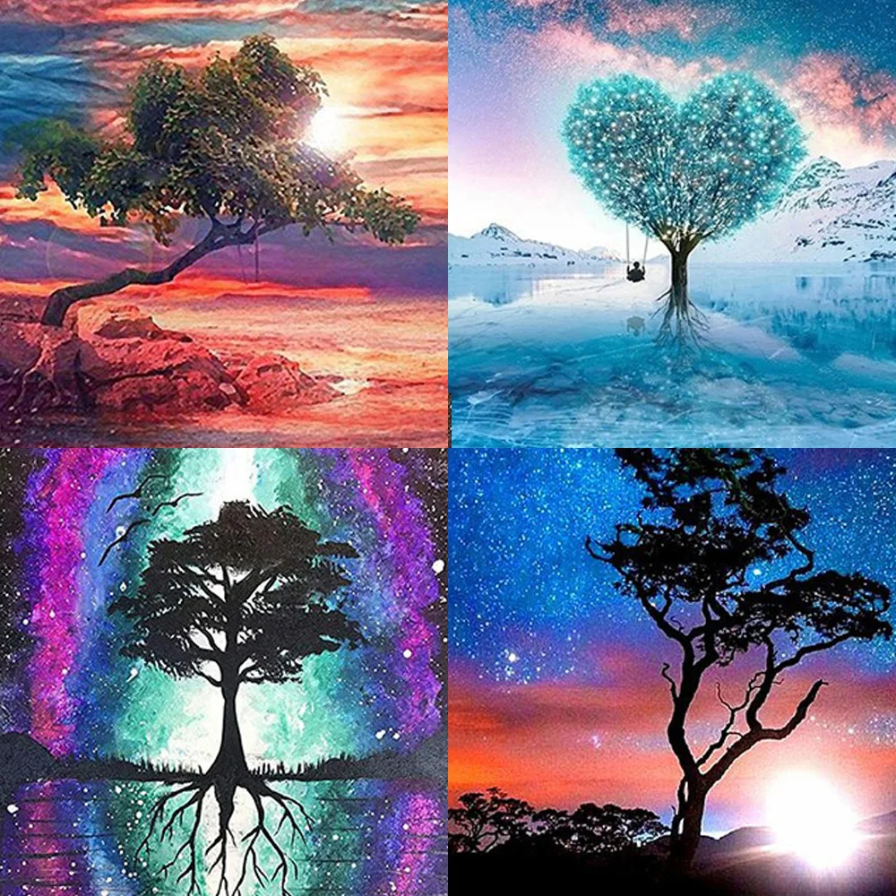 

5D Diamond Painting Sunset Landscape Tree Home Decor Crafts