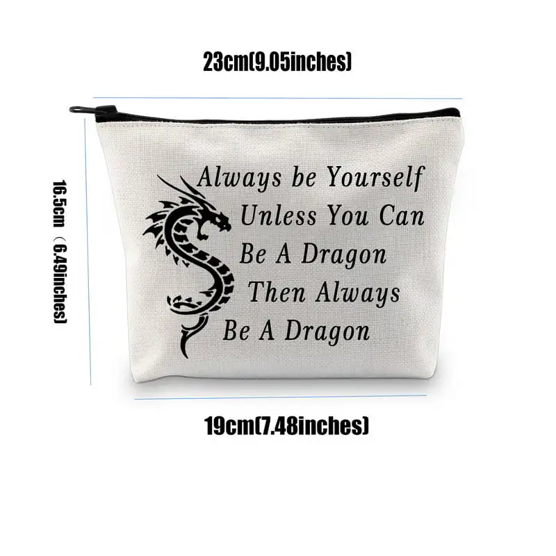 Adorable Dragon Lovers Always Travel Makeup Bag - Perfect Gift for Dragon and Animal Lovers Unless You Can Be A Dragon!