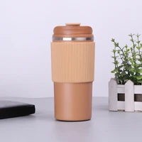 new stainless steel silicone coffee cup home portable car water cup vacuum insulation cup gift