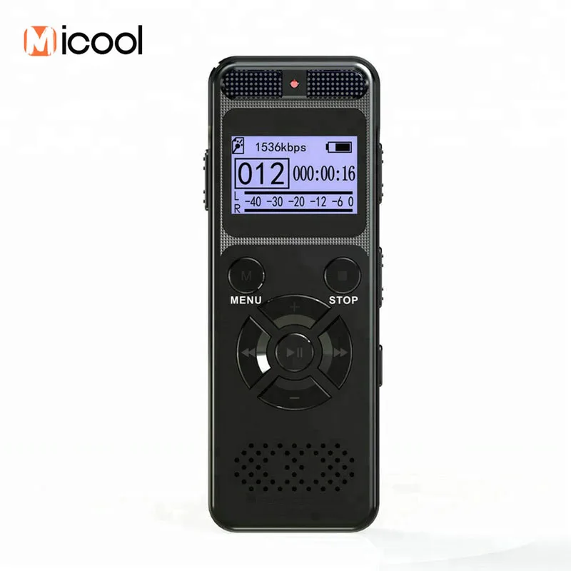 

Portable Voice Recorder 1536Kbps LED Screen Multi-language Noise Reduction Dictaphone MP3 Music Player Extend up to 32G