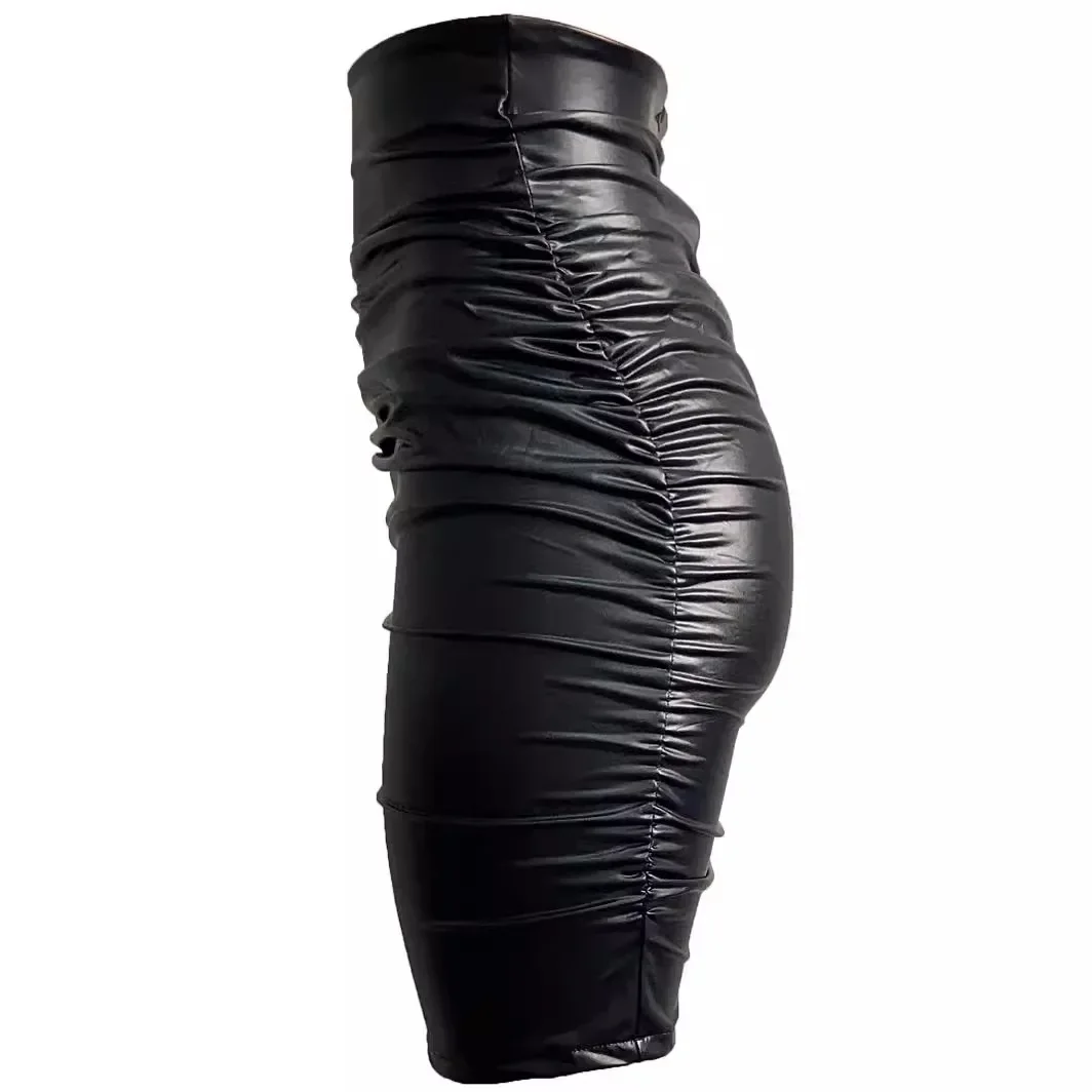 Женская мини-юбка из искусственной кожи