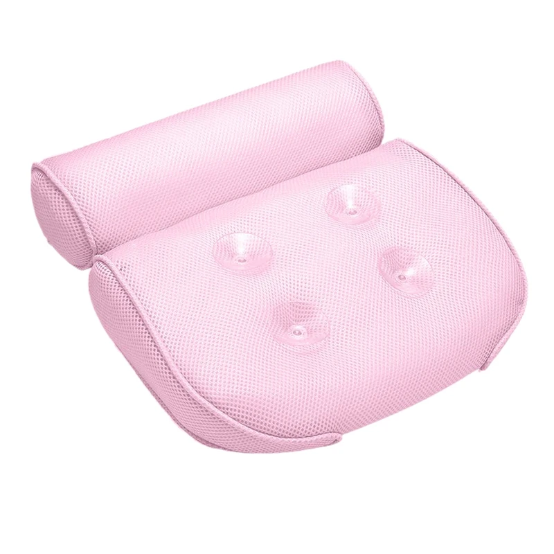 

Bathtub Pillow, Large Spa 3D Air Mesh Bath Pillow, Luxury Comfortable Soft Bath Cushion Headrest, For Head Neck Shoulder Support