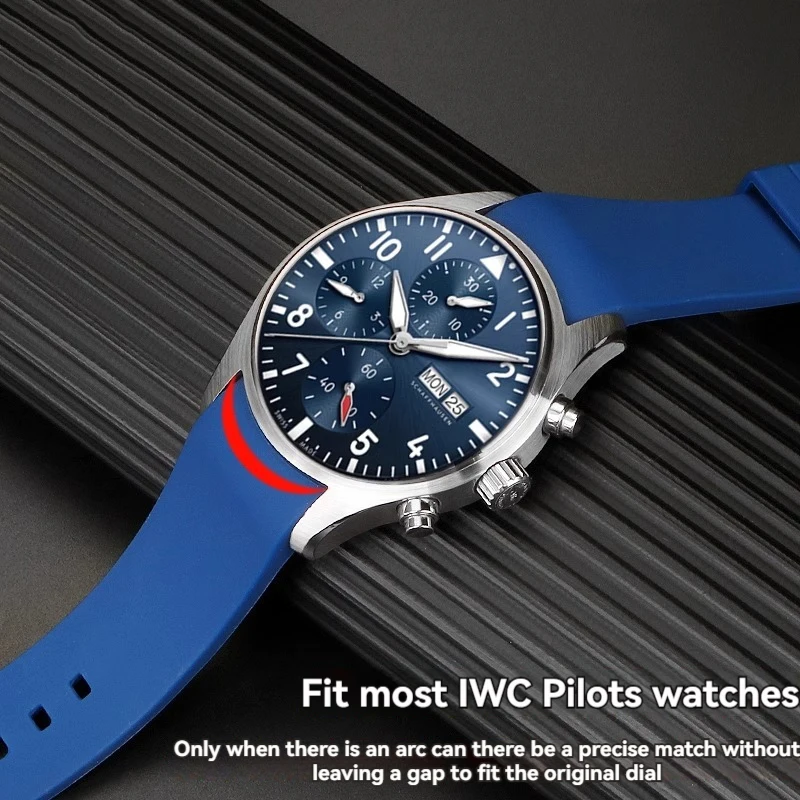 Ремешок силиконовый для наручных часов IWC Pilot Series IW377714 IW388103 Little Prince 20 мм 21 22