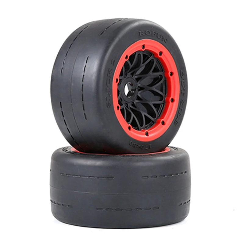 

New Upgrade Bald Tire Rear Tire Assembly Set for 1/5 HPI ROVAN ROFUN KM BAJA 5B Rc Car Toys Parts 170X80mm