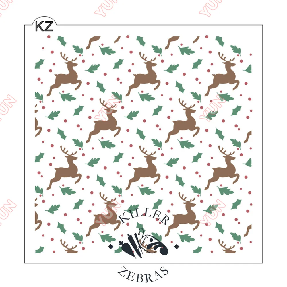 Новинка 2024 скандинавские украшения трафареты банты сосны рождественская часть