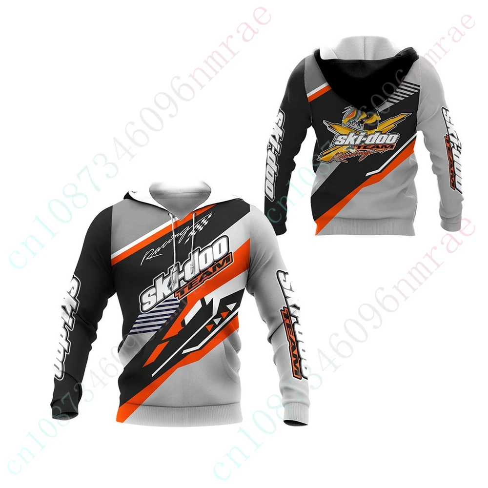 Одежда Ski-doo унисекс толстовки большого размера на молнии Аниме для мужчин и