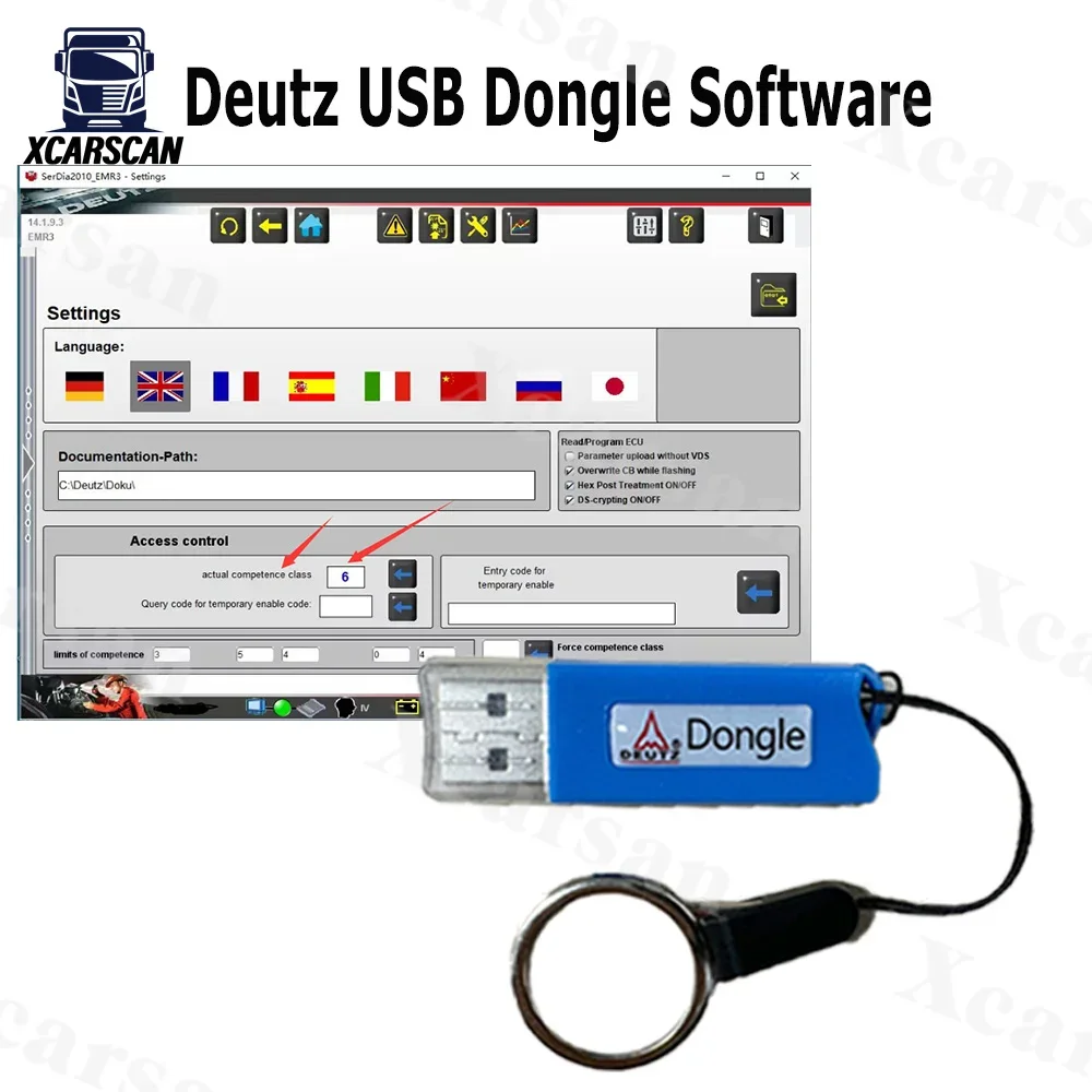 Для Deutz decom + USB-ключ EMR4 6 диагностический комплект для контактора двигателя deutz