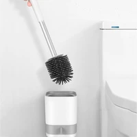 drainable toilet brush holder wall mounted cleaning brush for wc household floor cleaning tools home bathroom accessories set