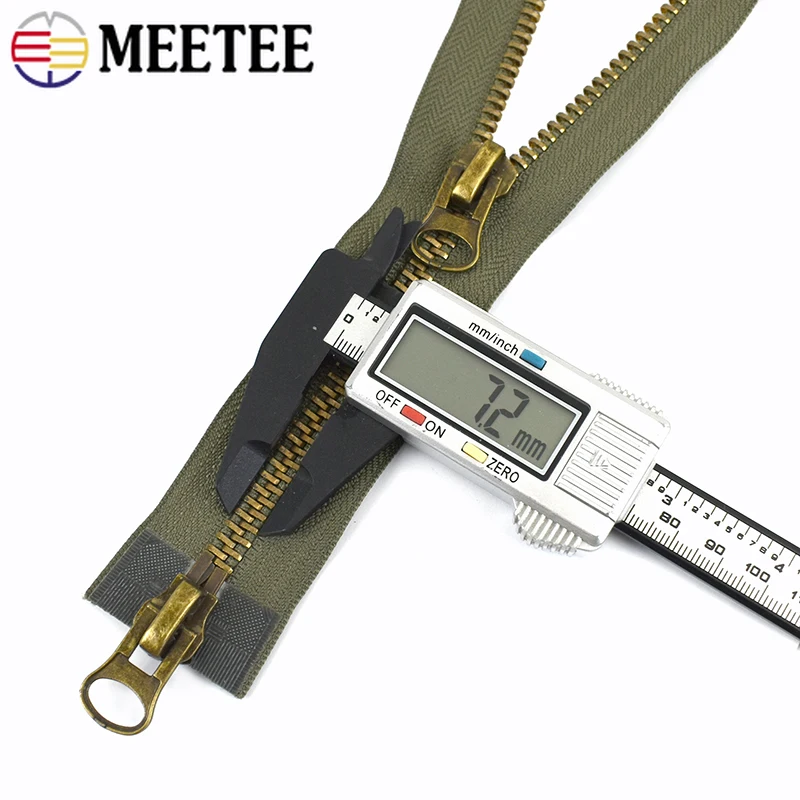 1 шт. Meetee 12-25 см закрытый конец 70-120 открытый 8 # Металлическая молния пальто куртка