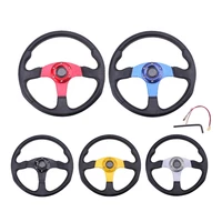 auto racing steering wheel universal 14 inch 350mm aluminum pu sport steering wheel car accessories high quality