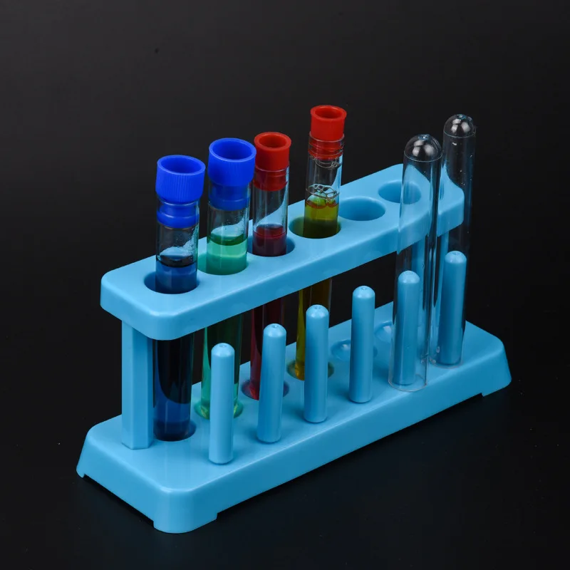 

New Lab School Supplies Red Plastic Test Tube Rack 6 Holes Holder Support Burette Stand Laboratory Test Tube Stand Shelf