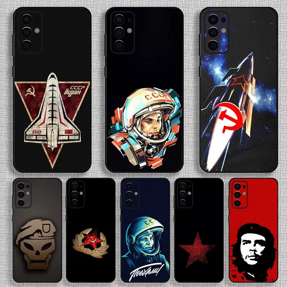 Винтажный чехол для телефона CCCP СССР Samsung S24 S21 S22 S23 S30 Ultra S20 Plus Fe Lite Note 10 9 5G черный