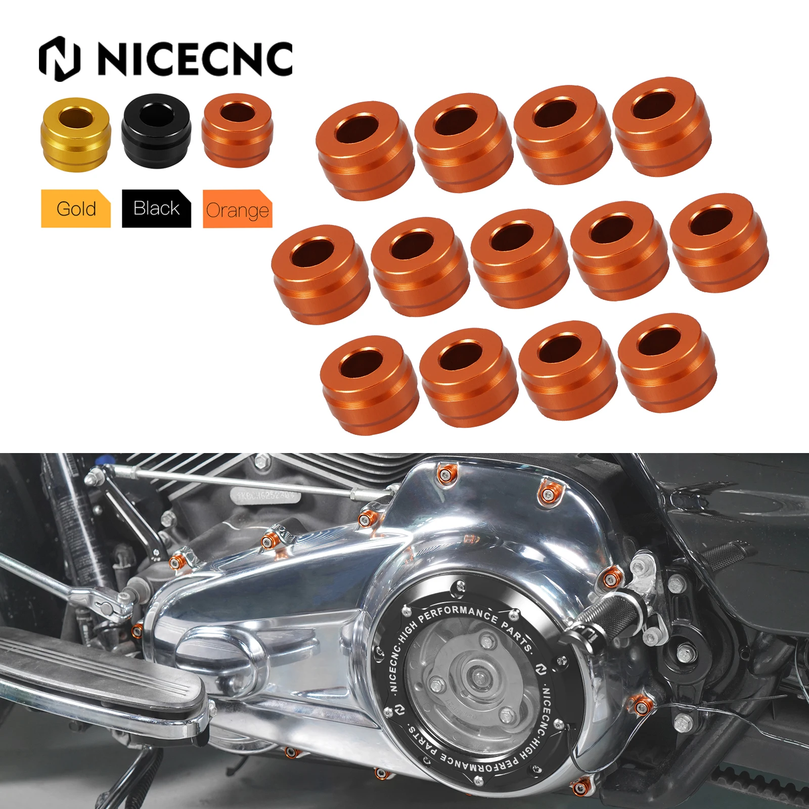 Первичная Крышка Болт декоративные кольца для Harley Touring Road King Electra Glide CVO Dyna Street Bob Low