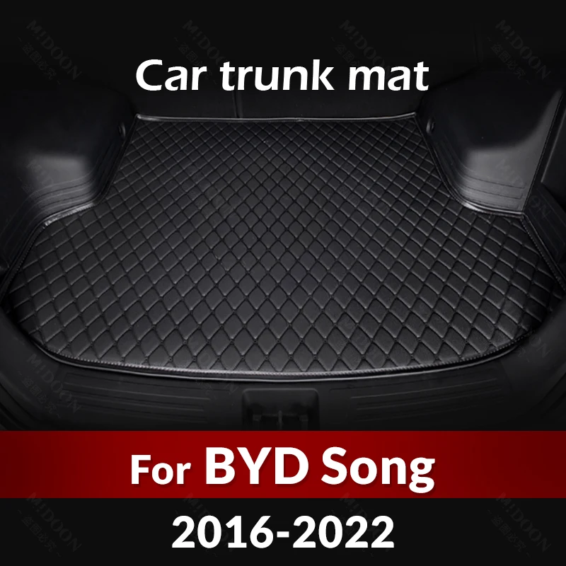 

Коврик для багажника автомобиля для BYD Song 2016 2017 2018 2019 2020 2021 2022, пользовательские автомобильные аксессуары, украшение интерьера автомобиля