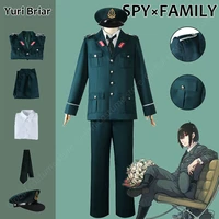 anime spy x family yuri briar cosplay costume green uniform suit jacket pants tie hat cosplay yor forgers brother anime costume