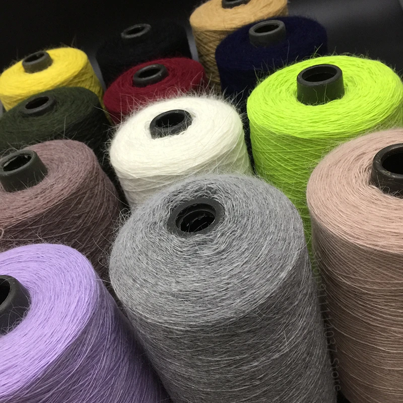 

500g Shorthair Rabbit Wool Fine Yarn Soft Warm DIY Hand Woven Thread Scarf Baby Sweater Hat Hand-knitted Thread 1/15 Yarn Count