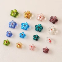 handmade lampwork bead glass flower bead high quality colorful bead diy making bracelet necklace