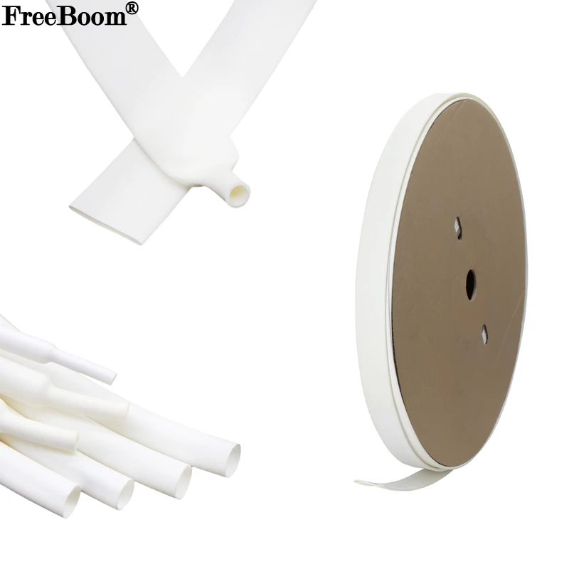 

Термоусадочная трубка 3:1 белая 1.6 ~ 39 мм с клеем