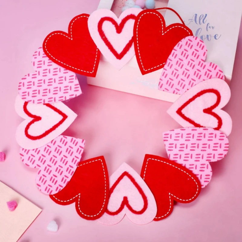 

Valentine's Day Love Flower Link Day Christmas Venue Layout Props Wreath Decorations Door Hanging