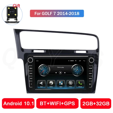 Автомагнитола 2 din для VW Golf 7, мультимедийный видеоплеер 2 ГБ + 32 ГБ для VW Golf 7, 2014, 2015, 2016, 2017, 2018, Android, автонавигация, GPS, DVD