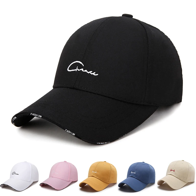 

Women's Fashion Letter Kpop Embroidery Baseball Cap for Men Summer Black White Sports Snapback Cap Sun Travel Casual Trucker Hat