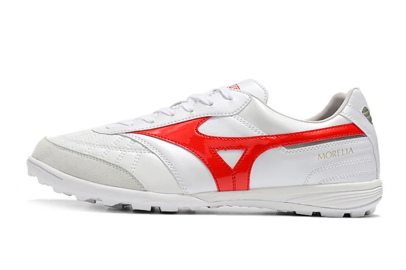Original Mizuno Creation MORELIA TF M8 Men's Sports Shoes Mizuno Outdoor Sneakers White/Red Color Size Eur 40-45
