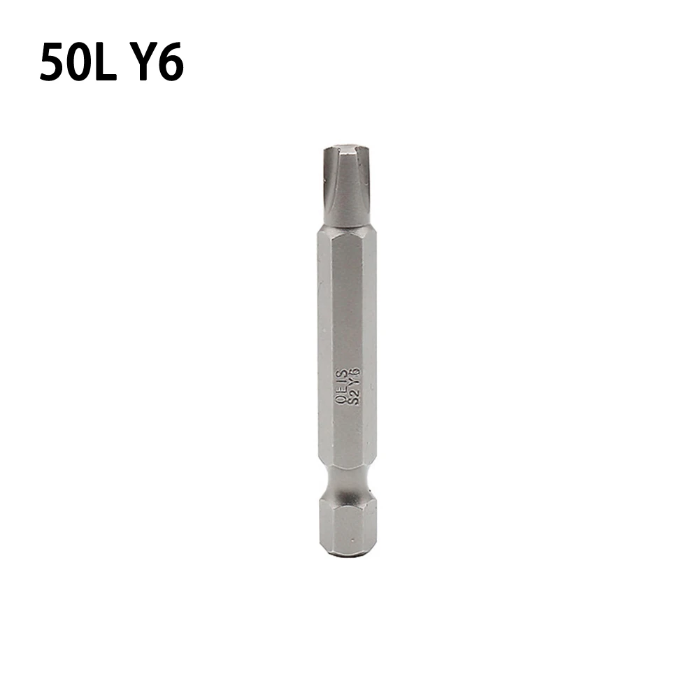 

Y Shaped Screwdriver Bits S2 Steel Tri-wing (6.35mm Hex) 1/4Inch Hex Shank 50mm 50mm Length Accessories Grey Parts