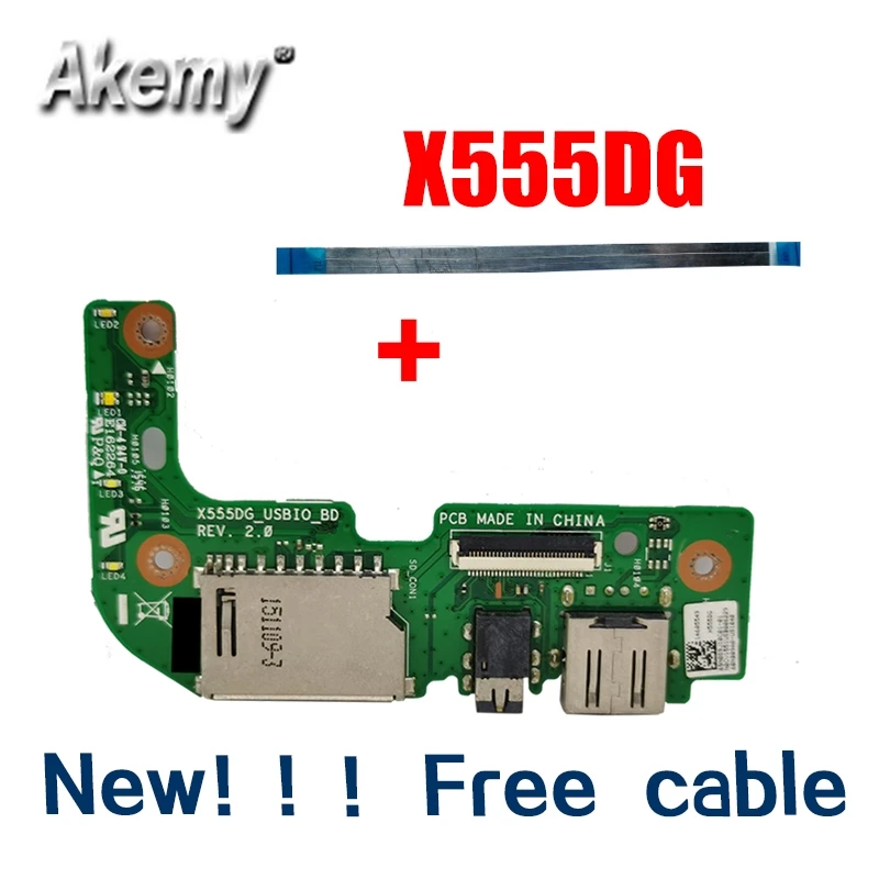 

Для Asus X555 X555DG USB IO Плата для чтения аудиокарт REV: 2,0 с кабелем MB 100% протестирована Быстрая доставка
