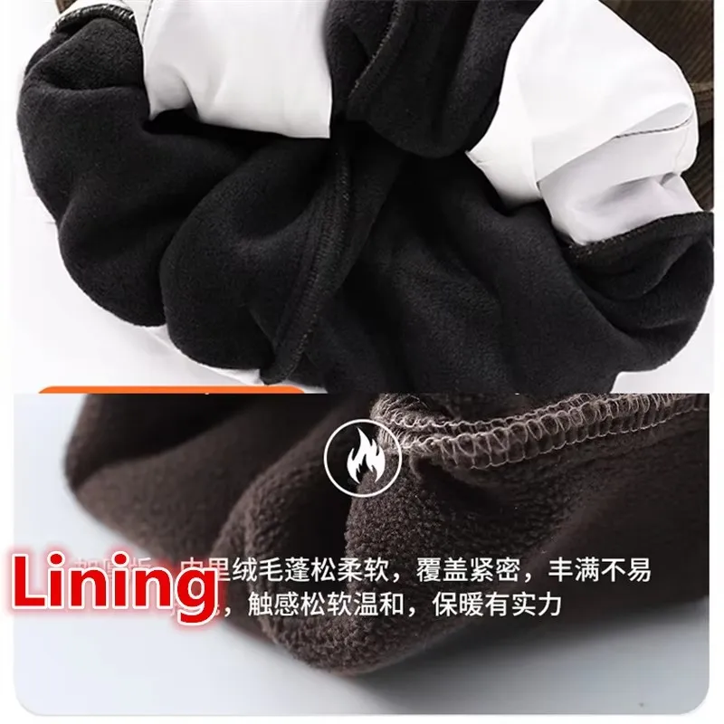 Зимние утолщенные утепленные джинсы для детей-подростков с мультяшным принтом