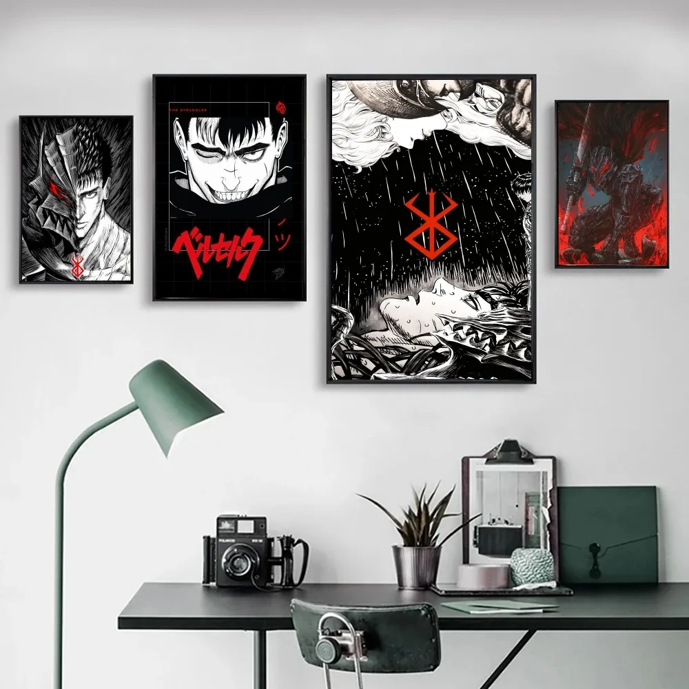 Постеры в стиле аниме B-Berserk с кишками постеры из крафт-бумаги искусство живопись