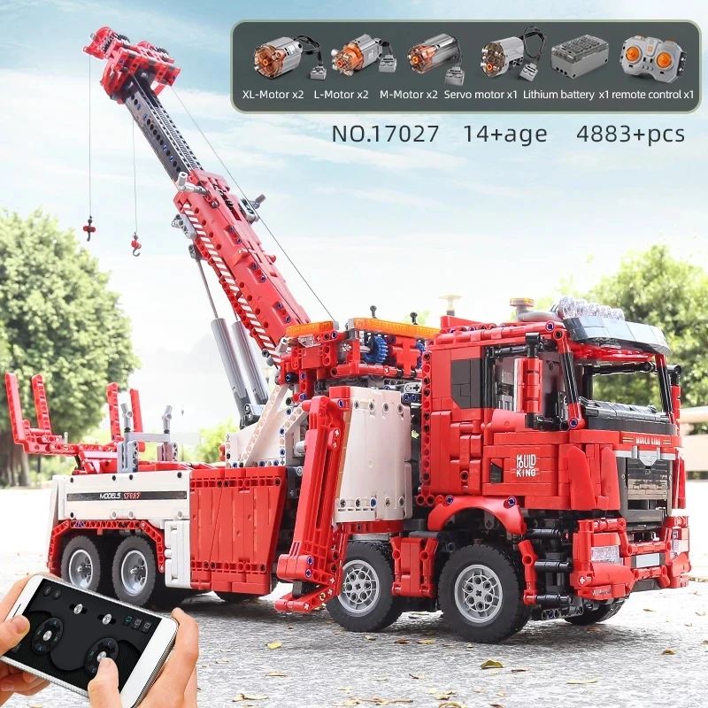 MOULD KING 4883 деталей электронный конструктор грузовик-кран