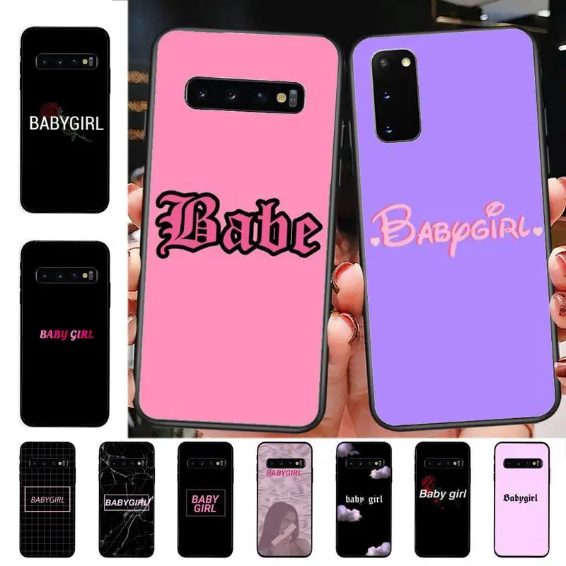 

Babe babygirl Phone Case for Samsung S10 21 20 9 8 plus lite S20 UlTRA 7edge