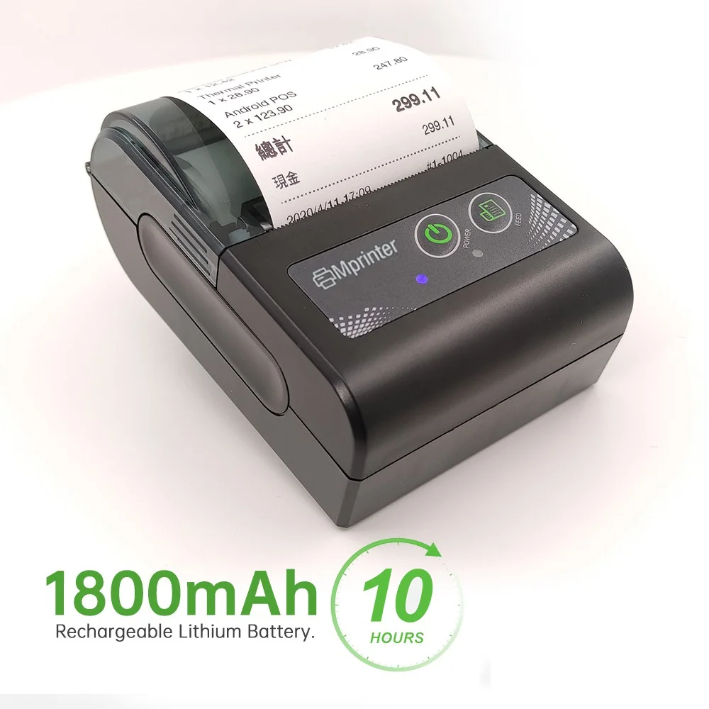 TEKLEAD 58 мм термопринтер чеков высокоскоростной Bluetooth портативный USB-принтер штрих-кодов для билетов (art.: 3920cbb772b24) - 3920cbb772b24