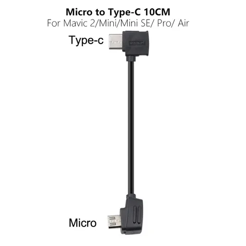 Для DJI Mavic 2 Pro/Mavic Mini/ Mavic Air/ Spark Controller/Samsung/i Phone Micro USB Fit IOS Type-c OTG кабель для передачи данных 10 см/30 см - изображение