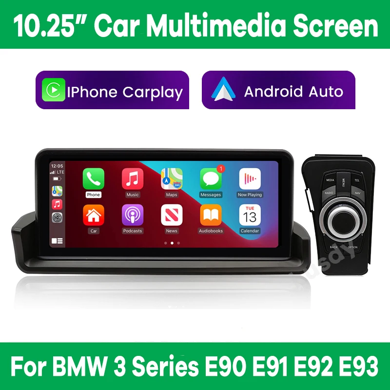 10 25 &quotБеспроводной автомобильный мультимедийный Apple CarPlay Android для BMW 3 серии E90 E91 E92