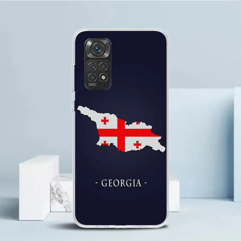 Чехол для телефона с флагом Джорджии Xiaomi Redmi Note 13 12S 12 11S 11 11T 11E Pro Plus 10S 10 9S 9 8T 8 7 +