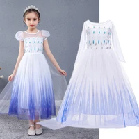 children cosplay costume girl elsa dress fancy princess dress kids birthday party carnival evening dress 3 to 10 years old