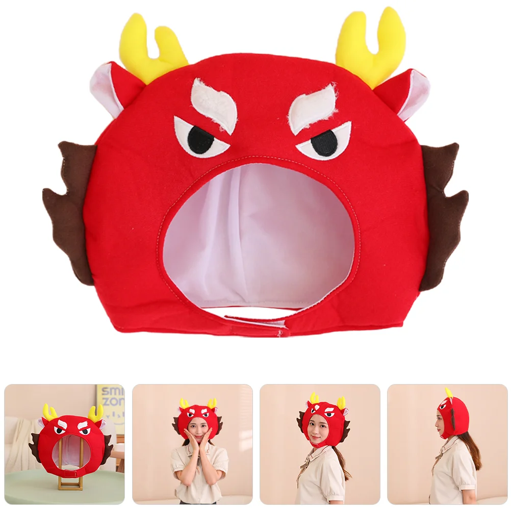 

Performance Hat Prop Cartoon Dragon Head Party Hats Decorate Pp Cotton Festive Headgear