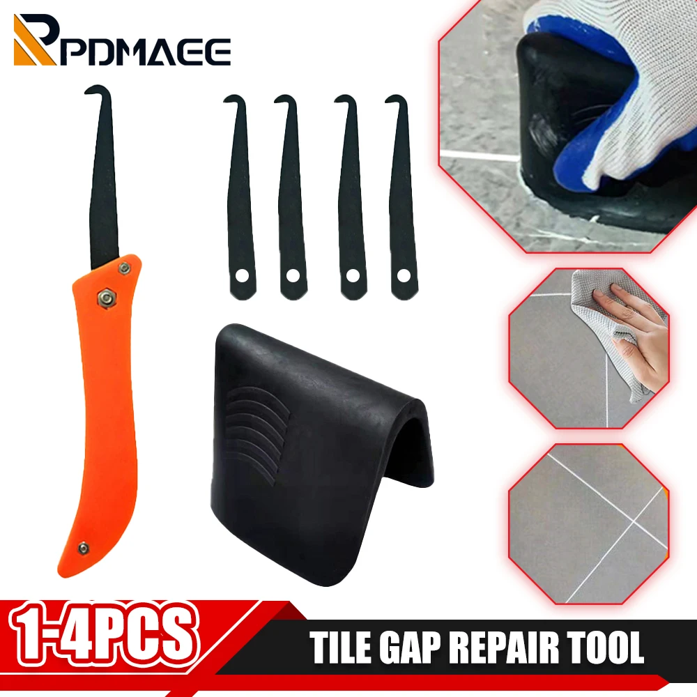 

Tile Gap Repair Tool Set Caulking Finisher Polyurethane Sealant Smooth Scraper Caulk with Hook Knife Accessories Joint Notcher