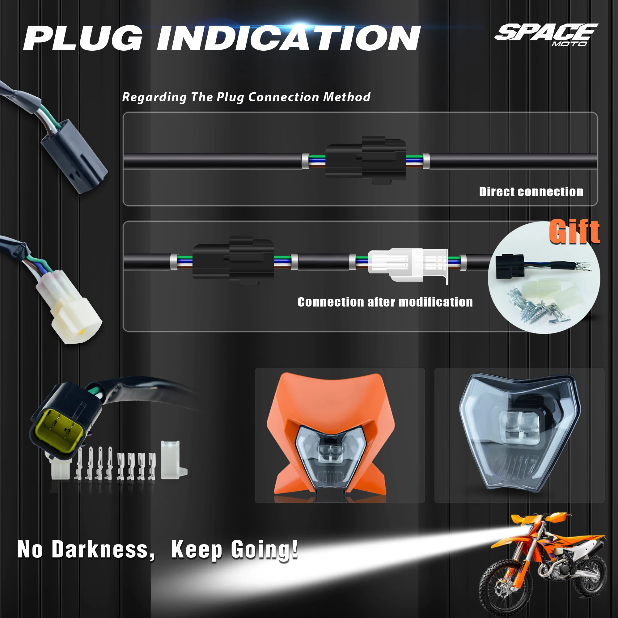 Мотоциклетная фара для KTM EXC EXCF SX SXF XC XCF XCW XCFW 125-530 Supermoto Мотокросс Enduro 2024-N