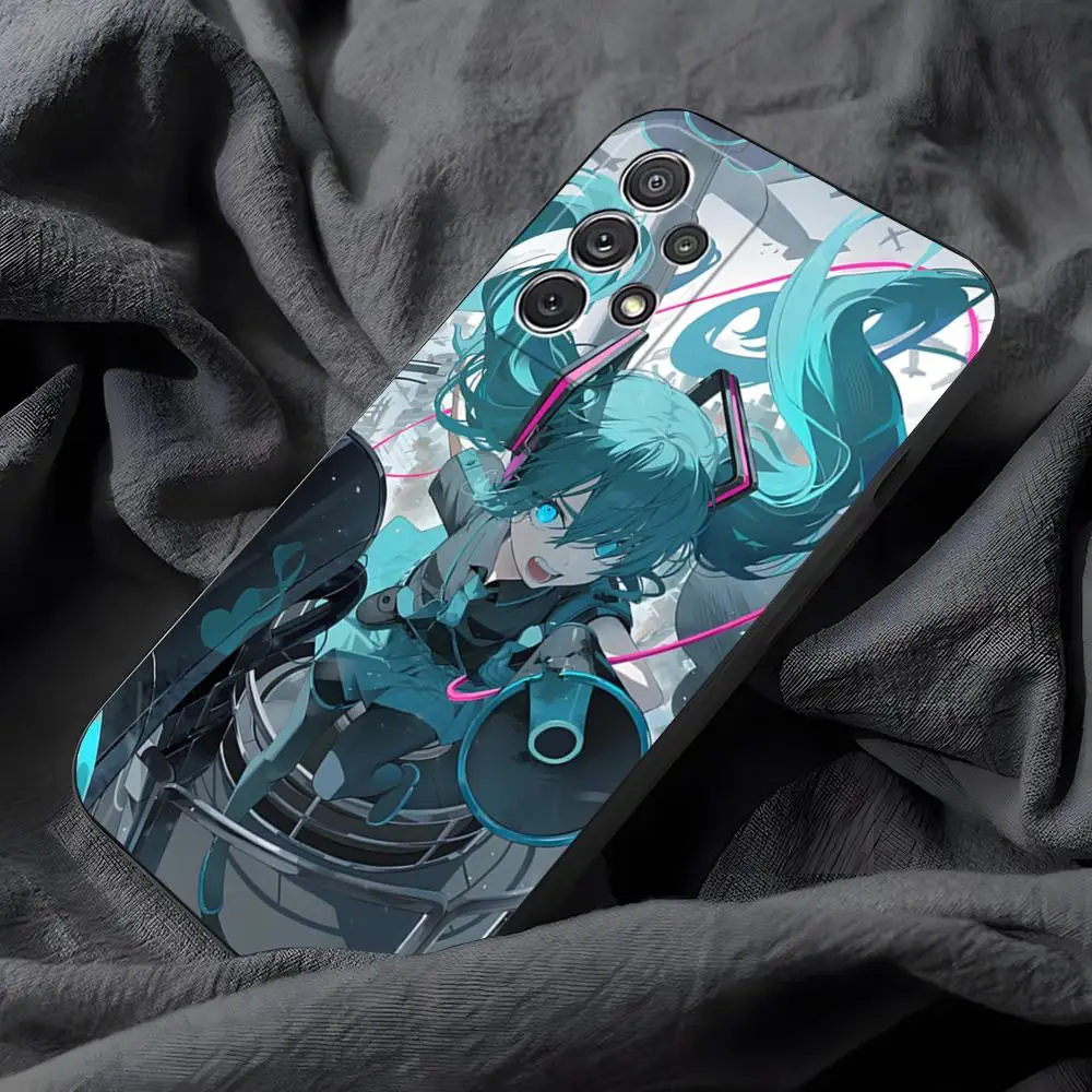 Милый чехол для телефона H-Hatsune M-Miku Samsung Galaxy A55 A54 A52 FE S24 S25 S21 S22 S23 Ultra N20 10 A34 A33 задняя
