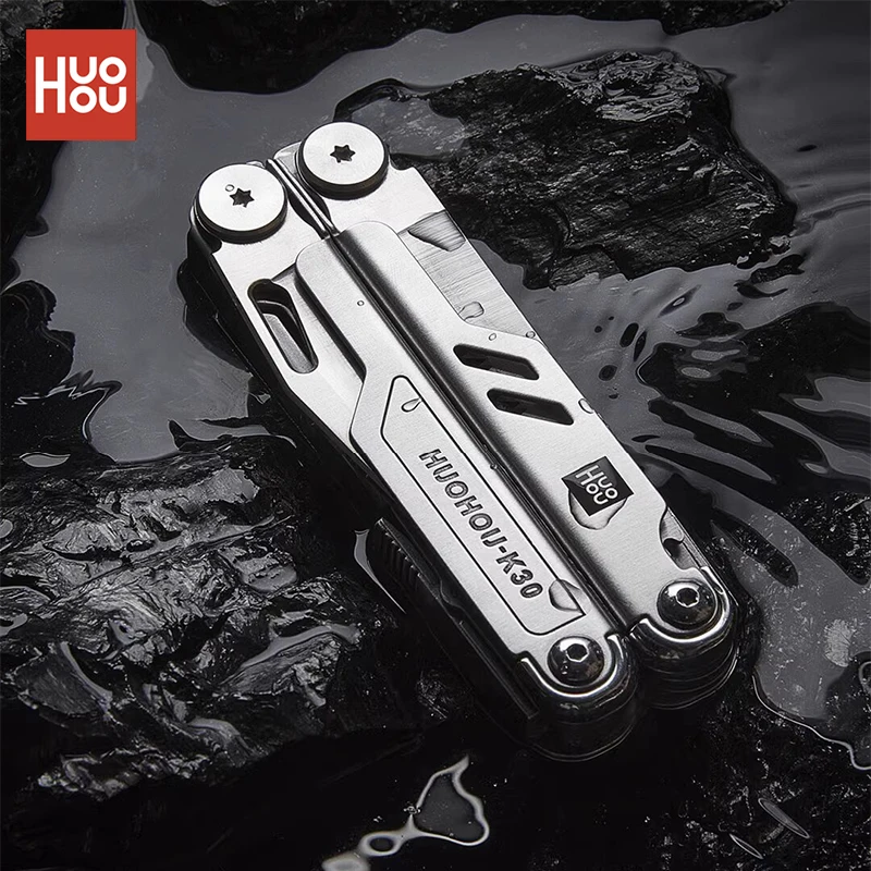 Фото Многофункциональный инструмент HuoHou K30 Pro 18 в 1: складные плоскогубцы, портативные ножницы, пила для дерева, инструменты для кемпинга и активного отдыха, многофункциональные ручные инструменты EDC. №2