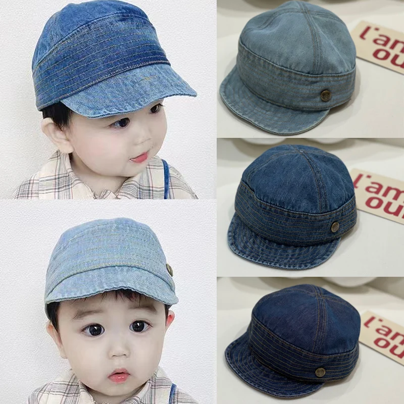 

Spring Korean-Style Kids Baby Hat For Girl And Boy Children Beret Caps Octagonal Clothes For Newborn Photography Props Child Hat