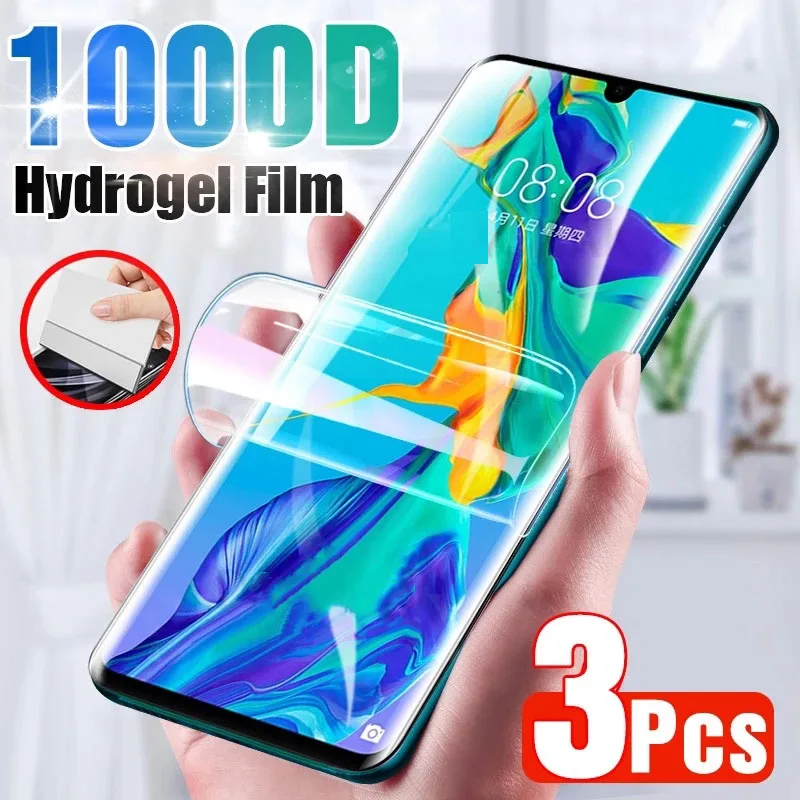 

3PCS Hydrogel Film Screen Protector For Huawei P50 P60 P30 P40 Pro P20 Lite P10 Screen Protector For Mate 50 20 30 40 Pro Film