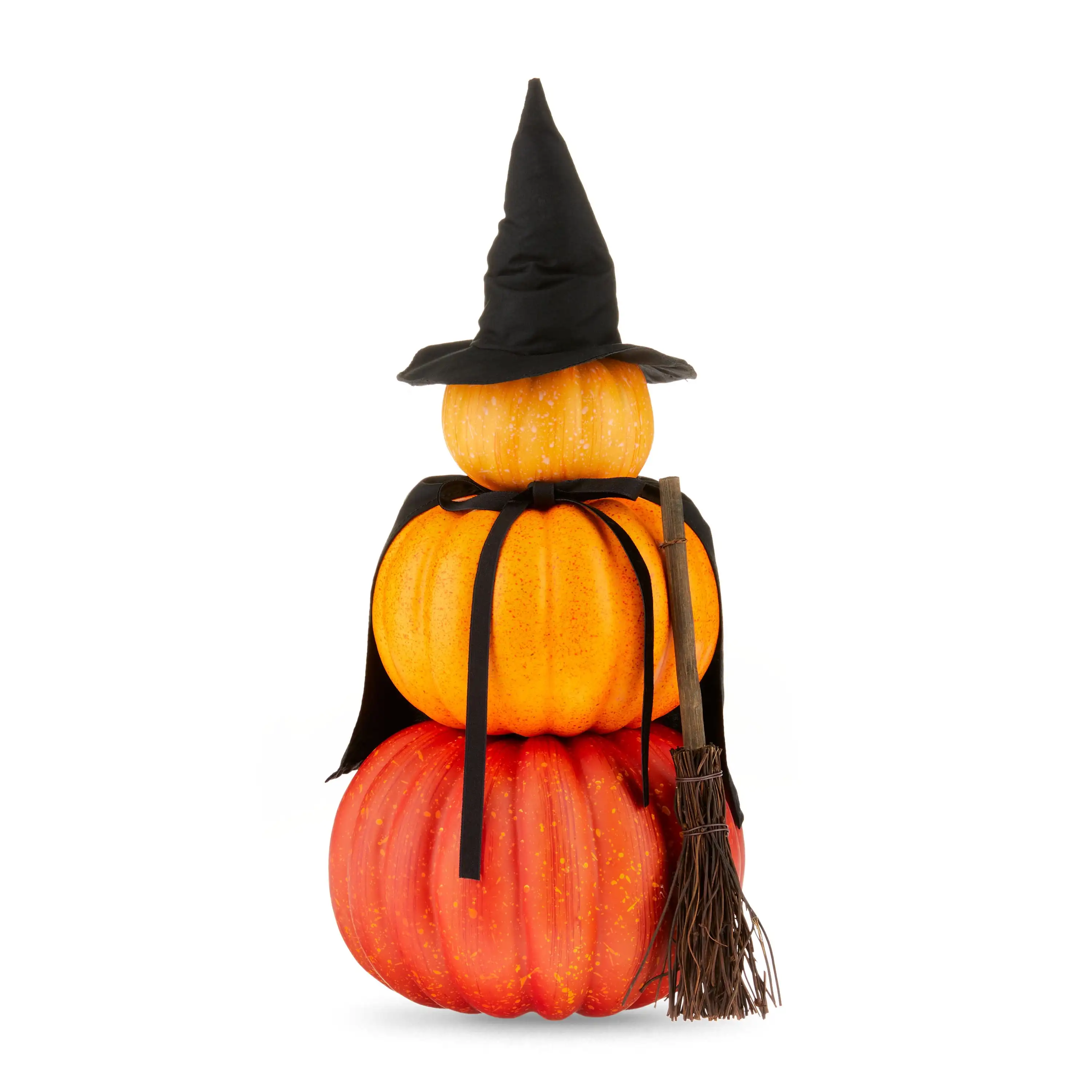 

Halloween Orange Foam Triple Stacking Pumpkin Witch Decoration Halloween Gift