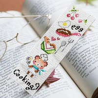bk006 diy craft cross stitch bookmark christmas plastic fabric needlework embroidery crafts counted new gifts kit holiday