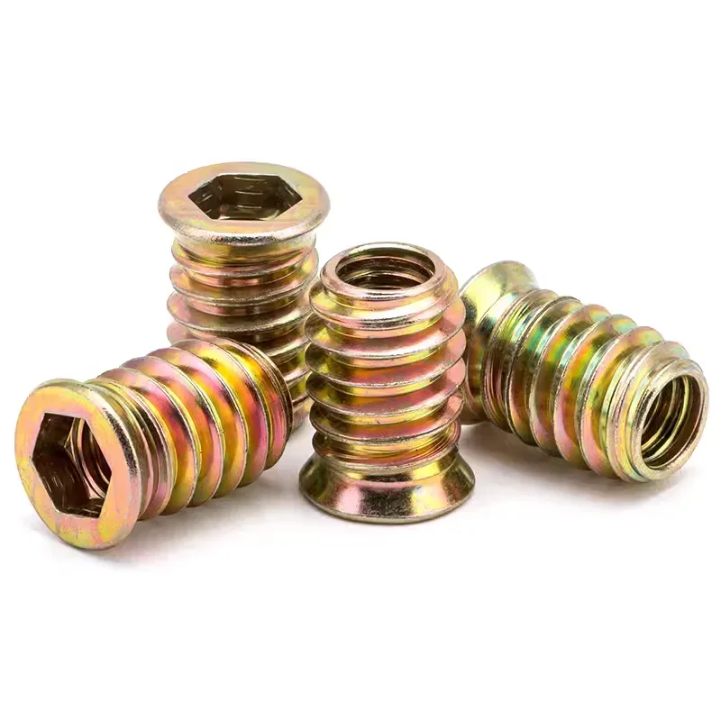 Цинковый сплав железная внутренняя Шестигранная втулка вставка деревянные